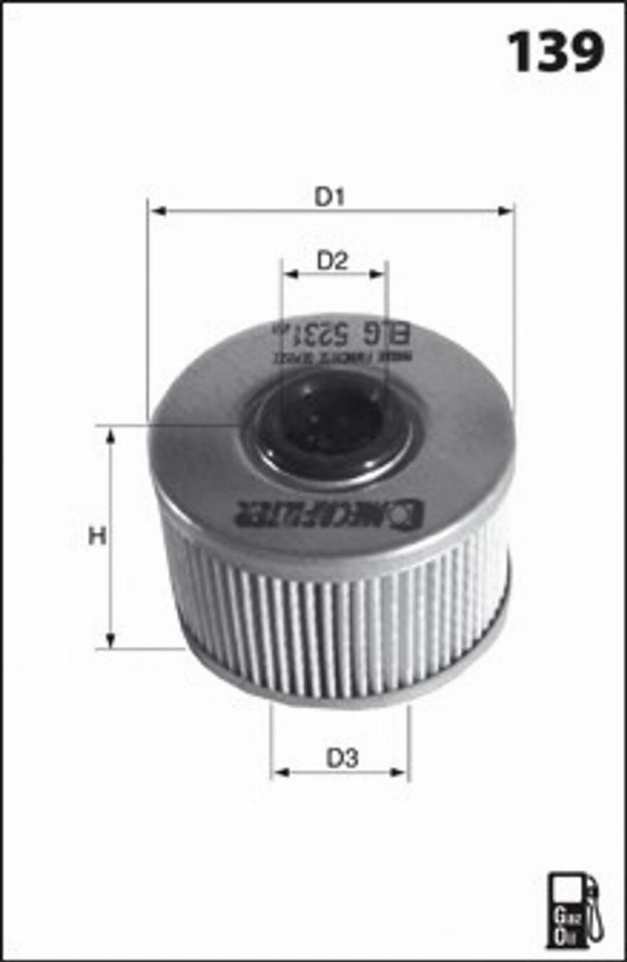 Mecafilter G13 - Топливный фильтр unicars.by