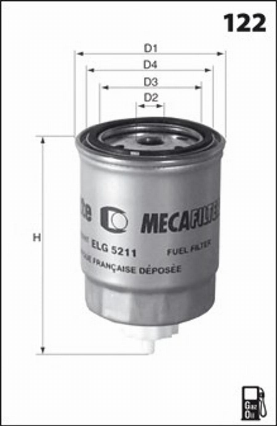 Mecafilter G12 - Топливный фильтр unicars.by