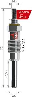 MEHA AUTOMOTIVE MH70183 - Свеча накаливания unicars.by