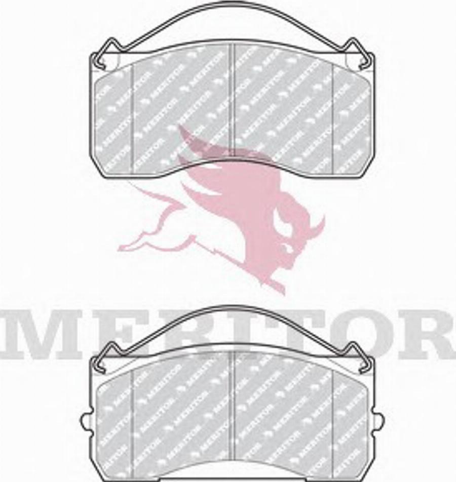 Meritor MDP1277 - Тормозные колодки, дисковые, комплект unicars.by