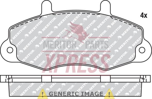 Meritor MDP700 - Тормозные колодки, дисковые, комплект unicars.by