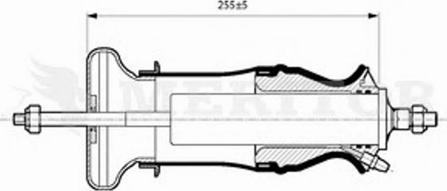 Meritor MLF5001 - Гаситель, крепление кабины unicars.by