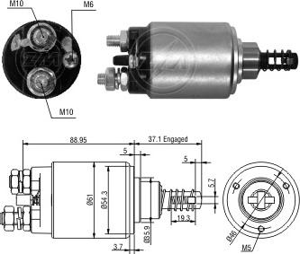 Messmer ZM9637 - Тяговое реле, соленоид, стартер unicars.by