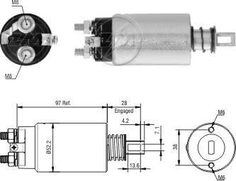 Messmer ZM982 - Тяговое реле, соленоид, стартер unicars.by