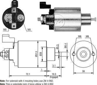 Messmer ZM4992 - Тяговое реле, соленоид, стартер unicars.by