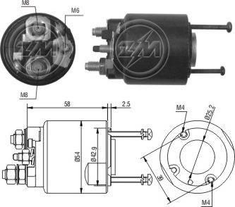 Messmer ZM495 - Тяговое реле, соленоид, стартер unicars.by