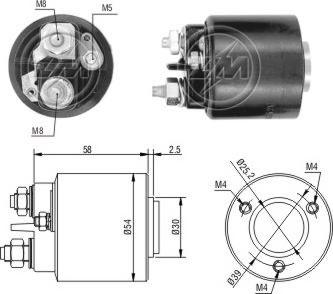 Messmer ZM490 - Тяговое реле, соленоид, стартер unicars.by