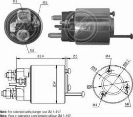 Messmer ZM497 - Тяговое реле, соленоид, стартер unicars.by