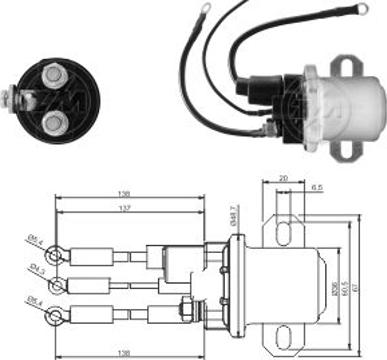 Messmer ZM4428 - Тяговое реле, соленоид, стартер unicars.by