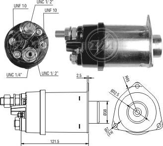 Messmer ZM455 - Тяговое реле, соленоид, стартер unicars.by