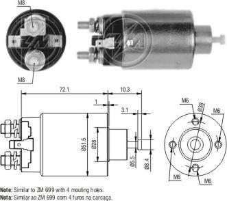 Messmer ZM4699 - Тяговое реле, соленоид, стартер unicars.by