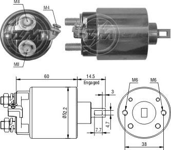 Messmer ZM410 - Тяговое реле, соленоид, стартер unicars.by