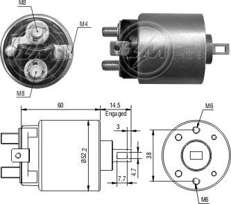 Messmer ZM411 - Тяговое реле, соленоид, стартер unicars.by