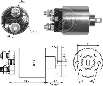 Messmer ZM485 - Тяговое реле, соленоид, стартер unicars.by