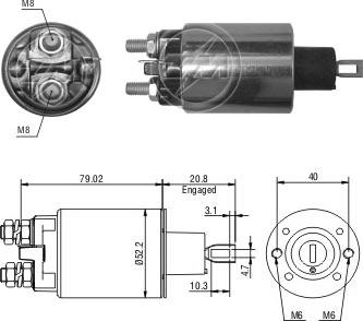 Messmer ZM480 - Тяговое реле, соленоид, стартер unicars.by