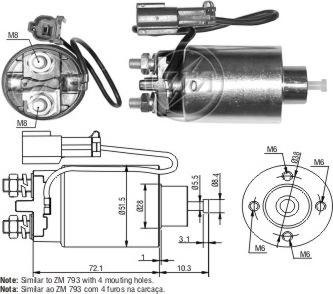 Messmer ZM4793 - Тяговое реле, соленоид, стартер unicars.by