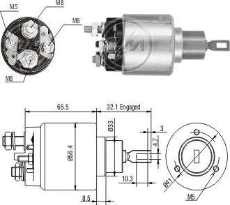 Messmer ZM475 - Тяговое реле, соленоид, стартер unicars.by