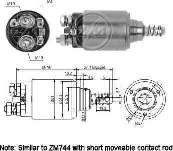 Messmer ZM544 - Тяговое реле, соленоид, стартер unicars.by