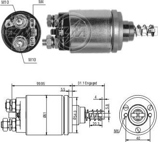 Messmer ZM542 - Тяговое реле, соленоид, стартер unicars.by