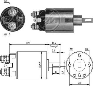 Messmer ZM584 - Тяговое реле, соленоид, стартер unicars.by