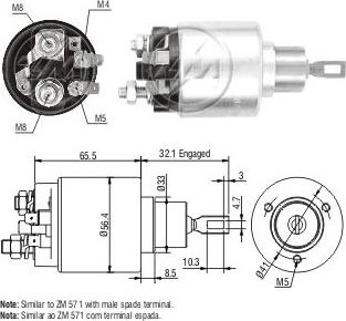 Messmer ZM580 - Тяговое реле, соленоид, стартер unicars.by