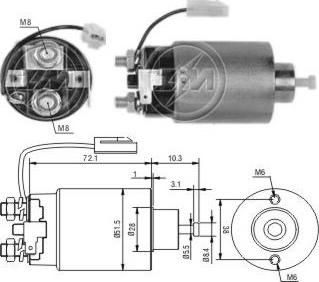 Messmer ZM696 - Тяговое реле, соленоид, стартер unicars.by