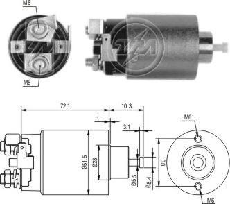 Messmer ZM698 - Тяговое реле, соленоид, стартер unicars.by