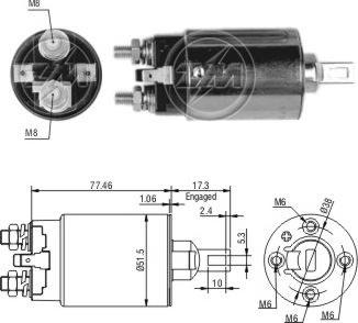 Messmer ZM692 - Тяговое реле, соленоид, стартер unicars.by