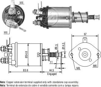 Messmer ZM614 - Тяговое реле, соленоид, стартер unicars.by