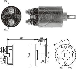 Messmer ZM683 - Тяговое реле, соленоид, стартер unicars.by