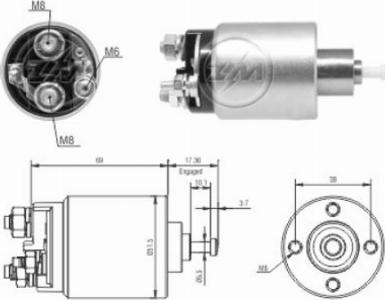 Messmer ZM1961 - Тяговое реле, соленоид, стартер unicars.by