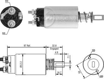 Messmer ZM1982 - Тяговое реле, соленоид, стартер unicars.by