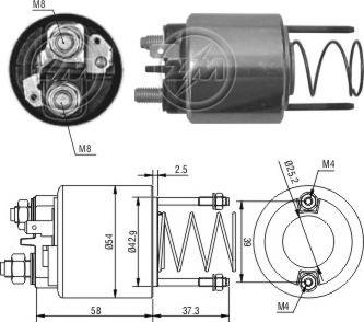 Messmer ZM1592 - Тяговое реле, соленоид, стартер unicars.by