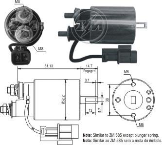 Messmer ZM1585 - Тяговое реле, соленоид, стартер unicars.by