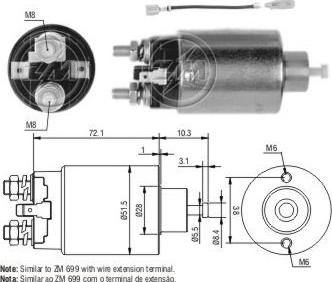 Messmer ZM1699 - Тяговое реле, соленоид, стартер unicars.by