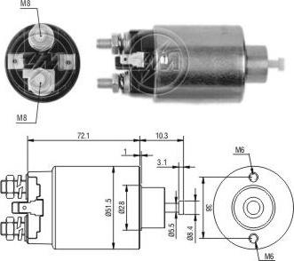 Messmer ZM1698 - Тяговое реле, соленоид, стартер unicars.by