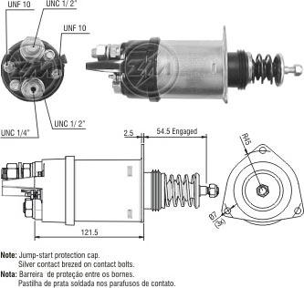 Messmer ZM1362 - Тяговое реле, соленоид, стартер unicars.by