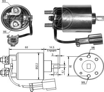 Messmer ZM1719 - Тяговое реле, соленоид, стартер unicars.by