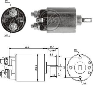 Messmer ZM1782 - Тяговое реле, соленоид, стартер unicars.by