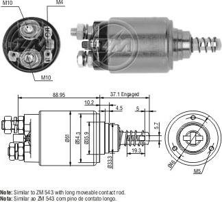 Messmer ZM1731 - Тяговое реле, соленоид, стартер unicars.by