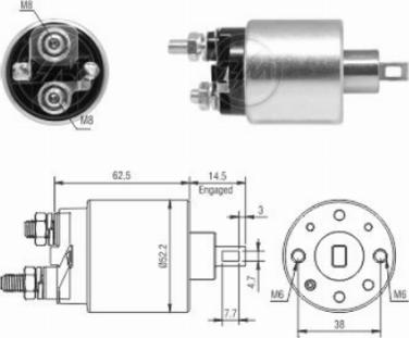 Messmer ZM3710 - Тяговое реле, соленоид, стартер unicars.by