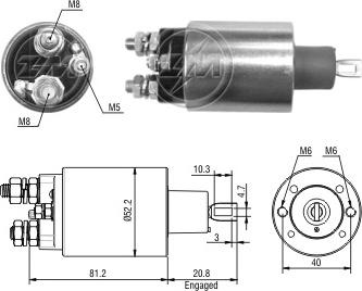 Messmer ZM2485 - Тяговое реле, соленоид, стартер unicars.by