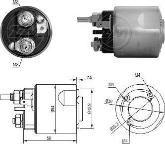 Messmer ZM7495 - Тяговое реле, соленоид, стартер unicars.by