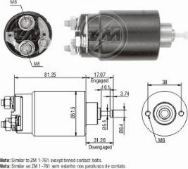 Messmer ZM761C - Тяговое реле, соленоид, стартер unicars.by