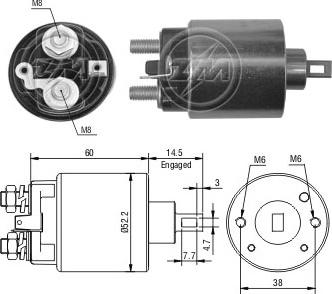 Messmer ZM716 - Тяговое реле, соленоид, стартер unicars.by