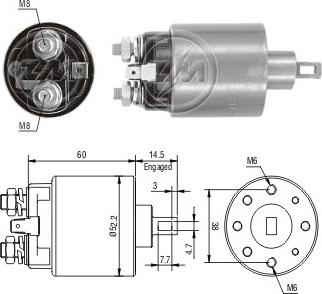 Messmer ZM711 - Тяговое реле, соленоид, стартер unicars.by