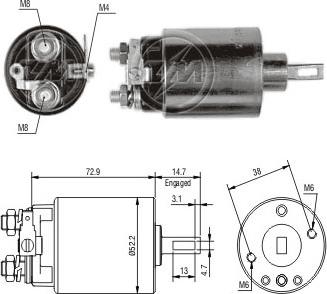 Messmer ZM781 - Тяговое реле, соленоид, стартер unicars.by