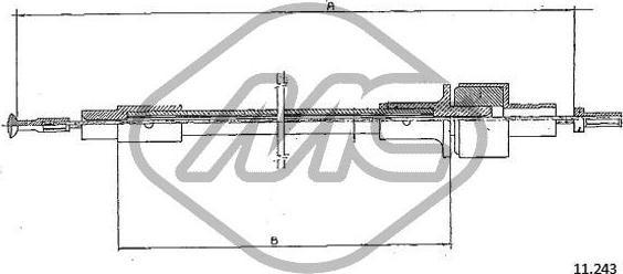 Metalcaucho 81663 - Трос, управление сцеплением unicars.by