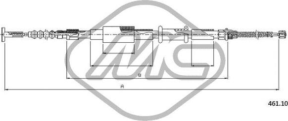 Metalcaucho 81313 - Тросик, cтояночный тормоз unicars.by