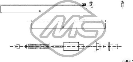 Metalcaucho 83200 - Тросик газа unicars.by